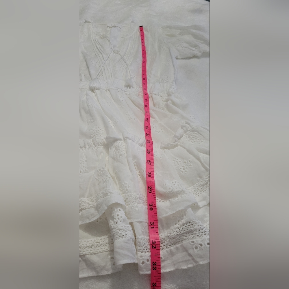 Mable White Eyelet Ruffle Mini Dress - Picture 12 of 16